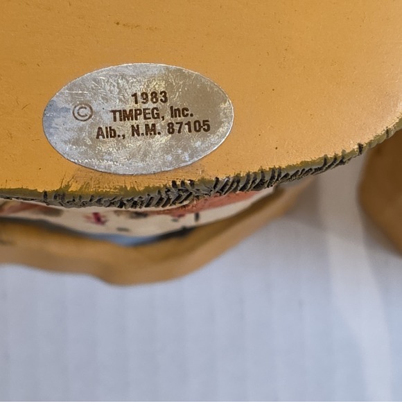 Paper bag Clay pottery luminaria Votive Justin Southwest New Mexico Vtg Signed - Picture 7 of 7